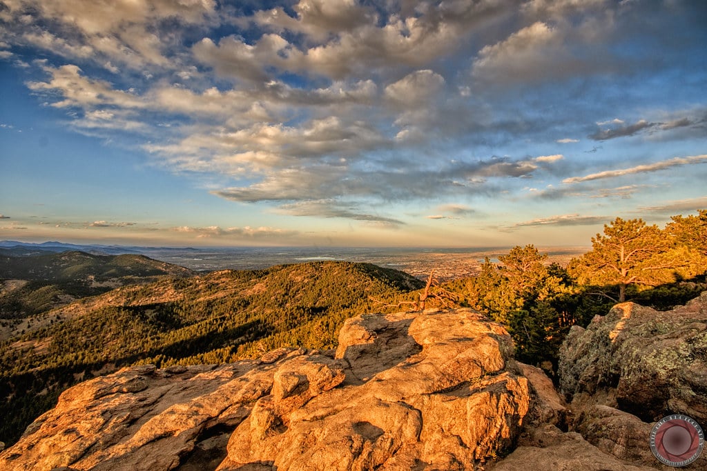 Flagstaff Mountain overlooking the town of Boulder, Colorado